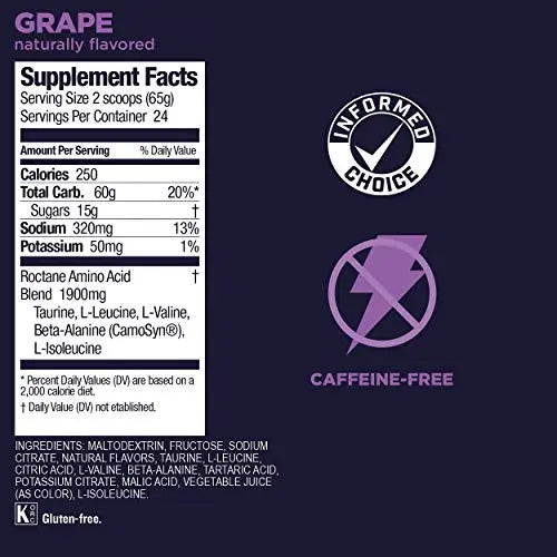GU Energy Roctane Ultra Endurance Energy Drink Mix, 3.44-Pound Jar, Grap GU Energy Au supplements