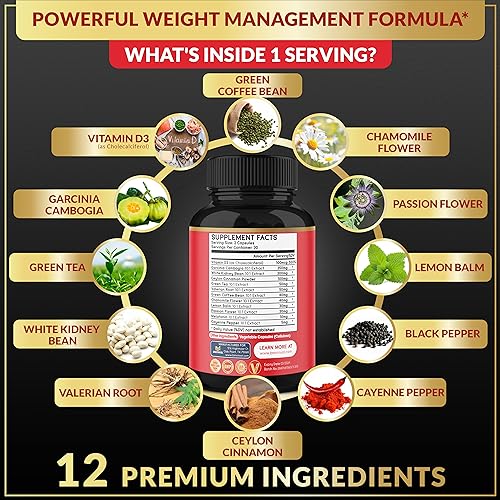 BMVINVOL Night Time Fat Burner 120Capsules, 12-in-1 Powerful Blend of Green Tea BMVINVOL Au supplements