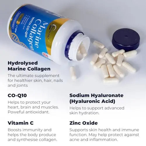 Reverse Life Marine Collagen Capsules 1200mg – with Hyaluronic Acid & Vitamin C + Q10 Reverse Life Au supplements
