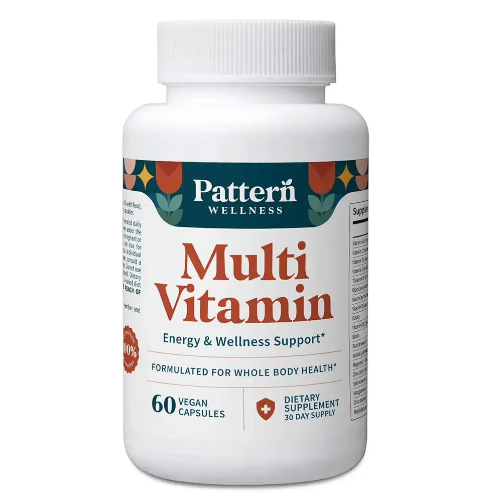 Pattern Wellness Multivitamin for Men & Women – Vitamin A, B, C, D, E – Supports Energy & Wellness – Whole Body Health Pattern Wellness Au supplements