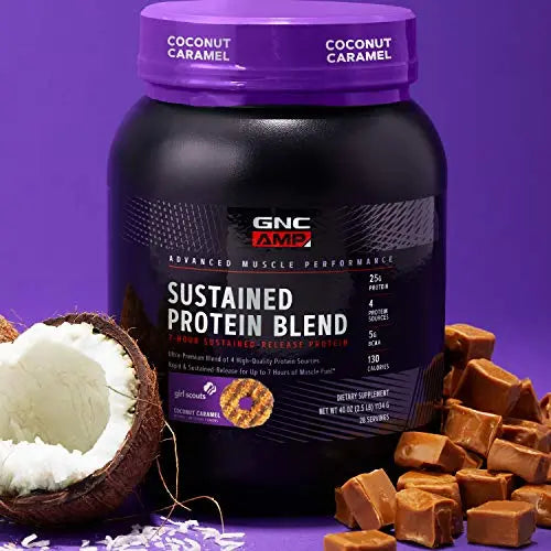 GNC AMP Sustained Protein Blend | Targeted Muscle Building and Exercise Formula GNC Au supplements