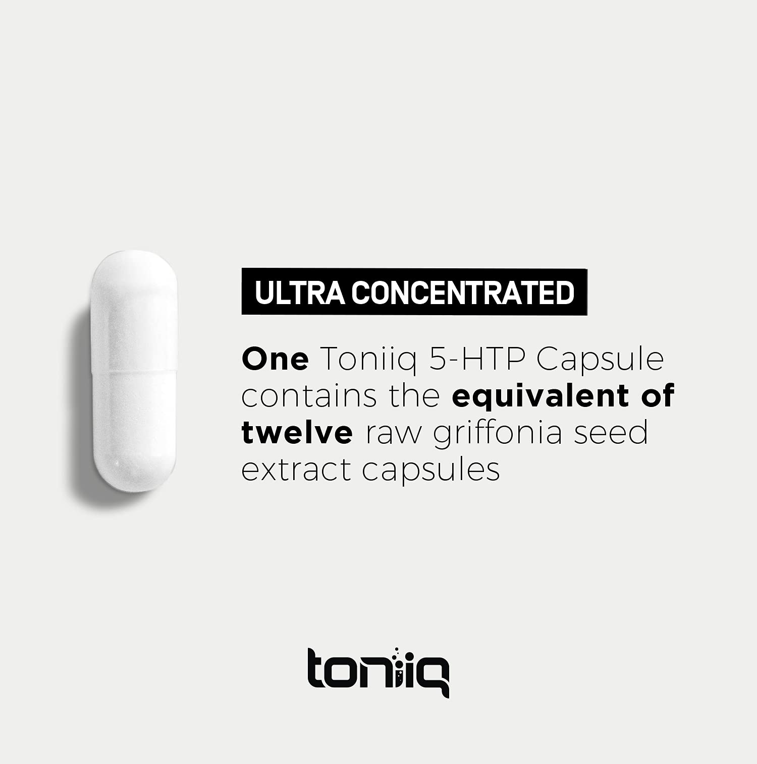 Toniiq Ultra High Strength 5HTP Capsules - 99%+ Highly Purified and Bioavailable - 12:1 Concentrated Extract - 200mg - 90 Veggie Capsules Toniiq Au supplements