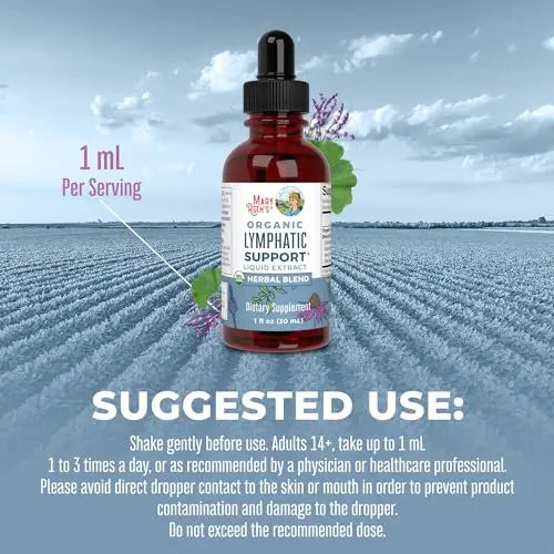 Lymphatic Support Drops | USDA Organic Lymphatic Cleanse Immune Support Supplement MaryRuth Organics Au supplements