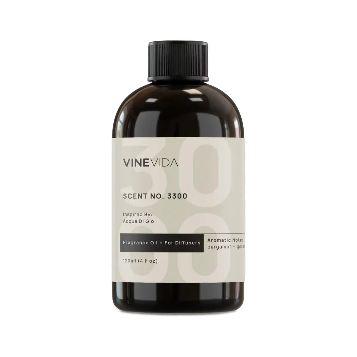 VINEVIDA [4 Fl Oz] Scent NO. 3300 Fragrance Oil for Cold Air Diffusers, Aromatic Notes of Bergamot VINEVIDA Au supplements