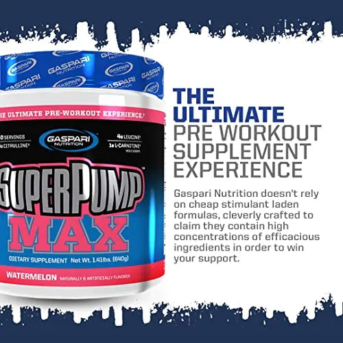 Gaspari Nutrition SuperPump MAX, The Ultimate Pre Workout Powder, Sustained Energy Gaspari Nutrition Au supplements