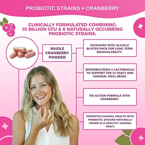 NutriCelebrity NutriFlora-Pro Probiotics for Women - Support Vaginal, Urinary Health (UTI) Nutricelebrity Au supplements