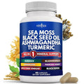 Silica Sea Moss 3000mg Black Seed Oil 2000mg Ashwagandha 1000mg Turmeric 1000mg NEW AGE Au supplements