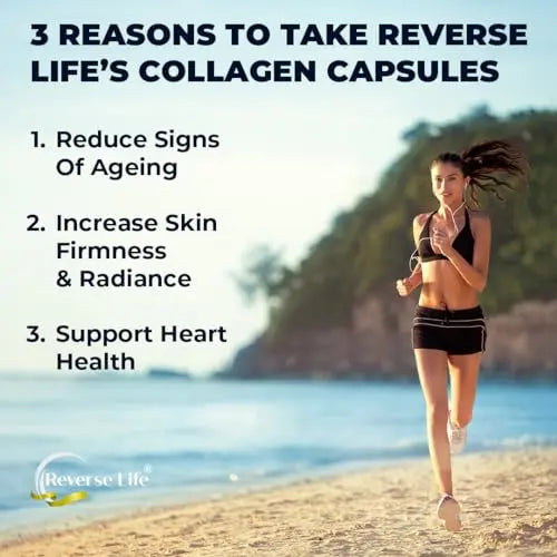 Reverse Life Marine Collagen Capsules 1200mg – with Hyaluronic Acid & Vitamin C + Q10 Reverse Life Au supplements