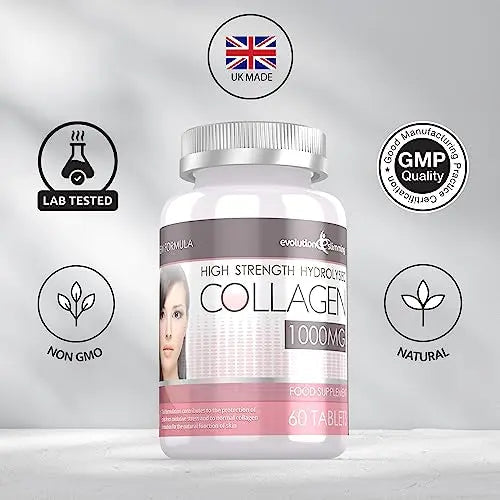 Hydrolysed Collagen High Strength 1,000mg for Hair, Skin & Nails, 60 Tablets, Evolution Slimming Evolution Slimming Au supplements