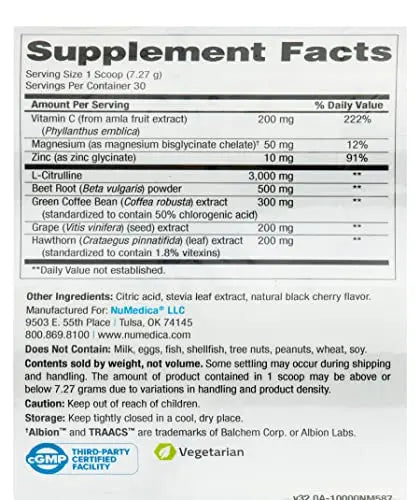 NuMedica NOVA (Nitric Oxide Vascular Assist) Complete - 7.69 oz (218.04 Grams) NuMedica Au supplements