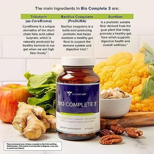 Gundry MD® Bio Complete 3 - Prebiotic, Probiotic, Postbiotic to Support Optimal Gut Health Gundry MD Au supplements