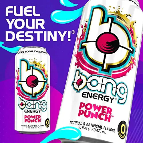 Bang Energy Power Punch, Sugar-Free Energy Drink, 16-Ounce (Pack of 12) BANG Au supplements