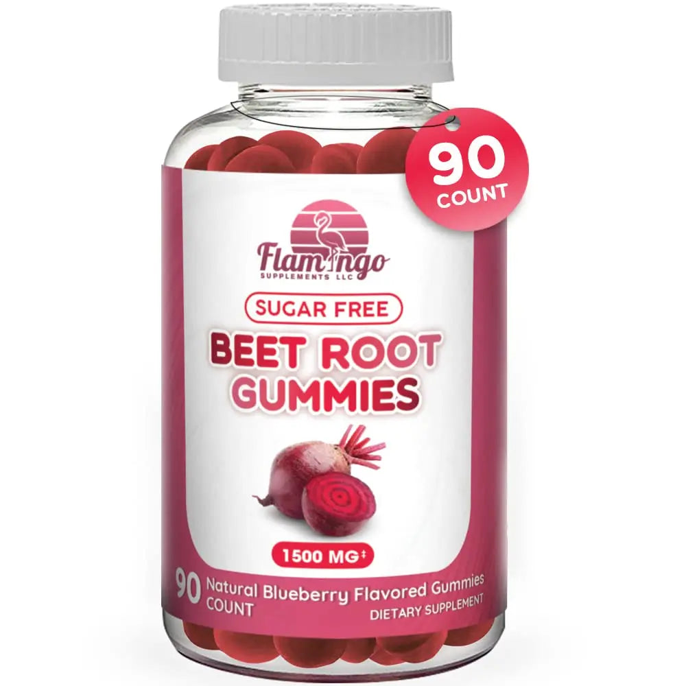 Sugar Free Nitric Oxide Beet Root Gummies (1500 mg)- Beet Root Chewables for Athletic Flamingo Supplements Au supplements