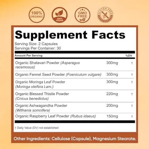 Freshly Moms Healthy Organic Lactation and Postpartum Support | Increased Breast Milk Freshly Moms Au supplements