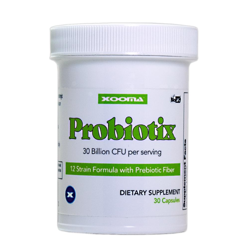 Probiotix – 12 Strain Probiotic + Prebiotic Fiber, 30 Billion CFU | Gut Health & Digestive Balance | Gas & Bloating Support | Immune System Reinforcement | Gluten, Soy & Dairy Free – 30 Capsules Xooma Au supplements