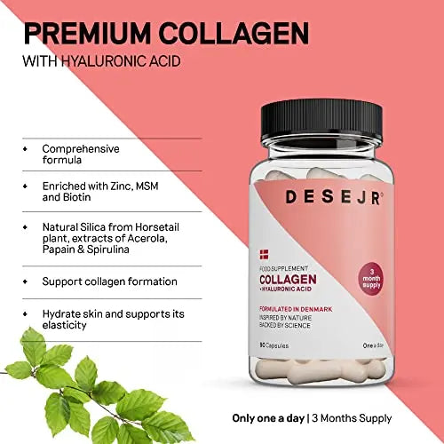 DESEJR Collagen & Hyaluronic Acid 90 Capsules (3 Months) DESEJR Au supplements