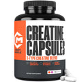 Creatine Capsules, 5g Premium 3X ThreeAtine Pre Workout Bulk Muscle Mass Gainer, High Absorption Easy to Take Creatine Monohydrate Pills Alternative Optimum Performance for Men Women, 180 Capsules Crazy Muscle Au supplements