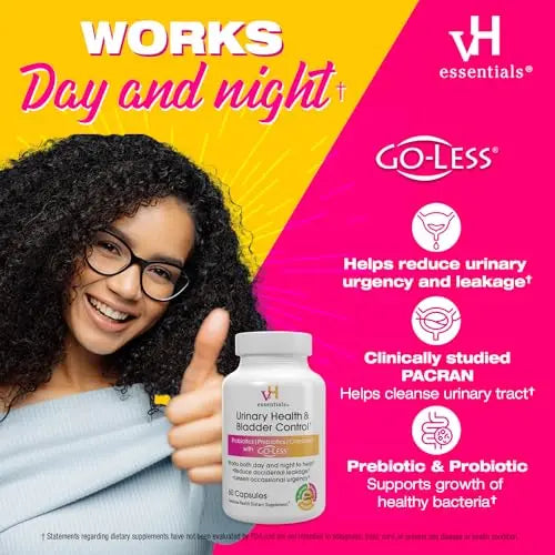vH essentials Urinary Health & Bladder Control, Cranberry Extract, Prebiotics and Probiotics vH essentials Au supplements