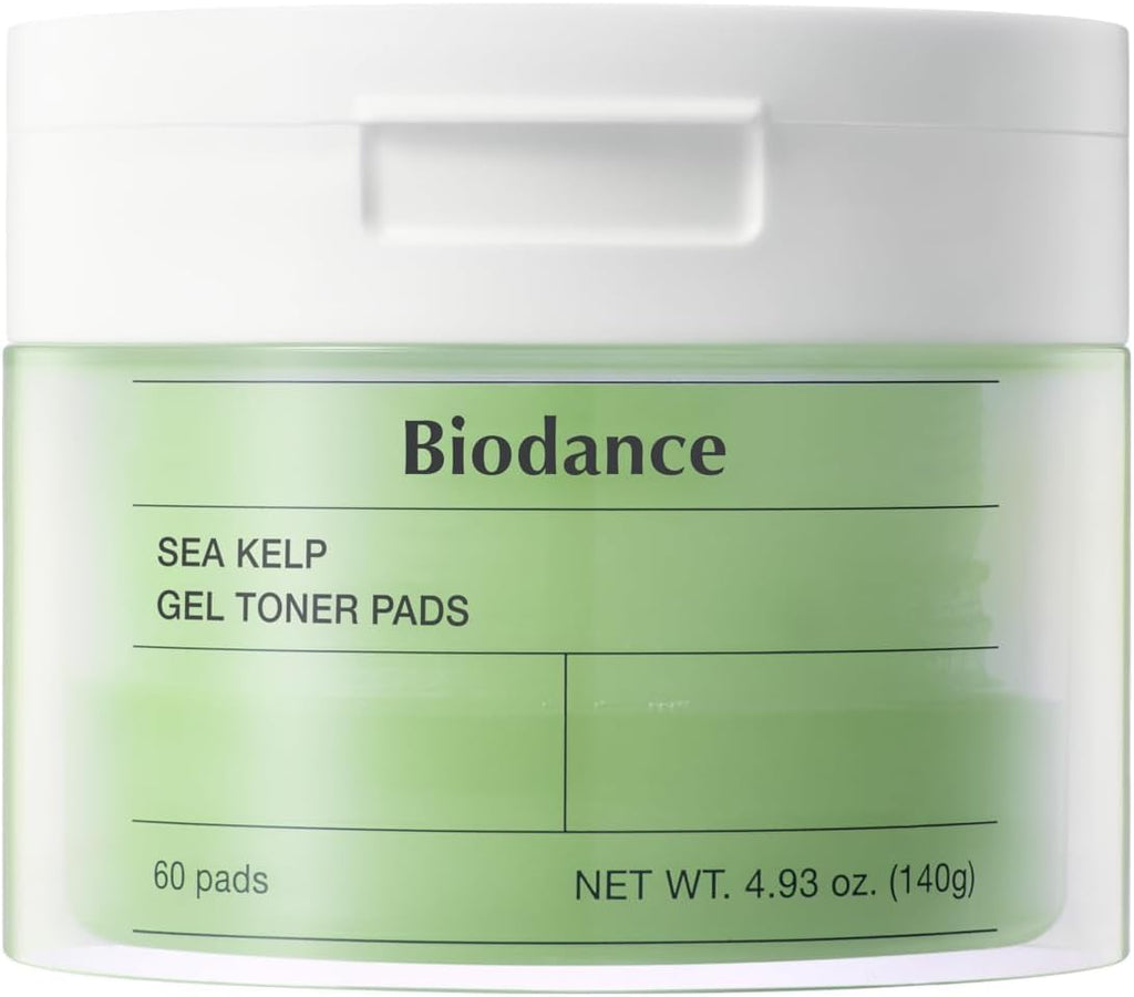 Biodance Sea Kelp Gel Toner Pads, Calming Toner Pads for Sensitive Skin, Oil & Sebum Control, Refreshing Blemish Care