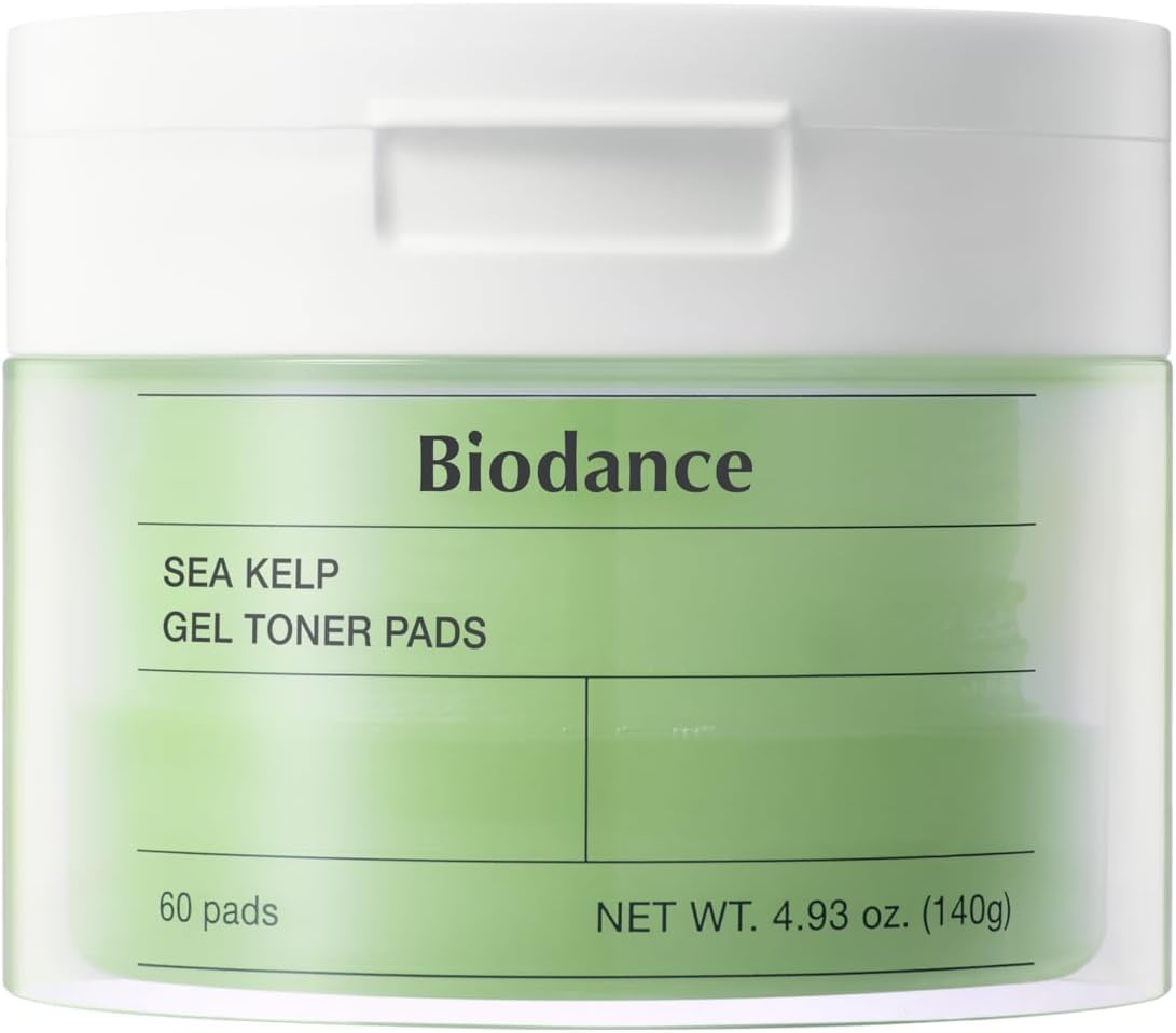 Biodance Sea Kelp Gel Toner Pads, Calming Toner Pads for Sensitive Skin, Oil & Sebum Control, Refreshing Blemish Care