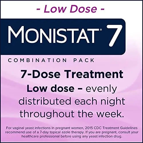 Monistat 7 Day Yeast Infection Treatment for Women, 7 Miconazole Cream Applications with Disposable Monistat Au supplements
