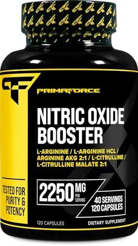 Primaforce Nitric Oxide Booster (2,250mg, 120 Capsules) - 40 Servings of Our High Potency Primaforce Au supplements