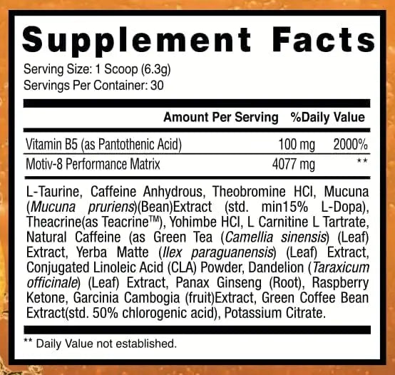 Motiv-8 Pre-Workout Peformance, Sugar Free Pre-Workout, Boost Energy and Focus Motiv-8 Au supplements