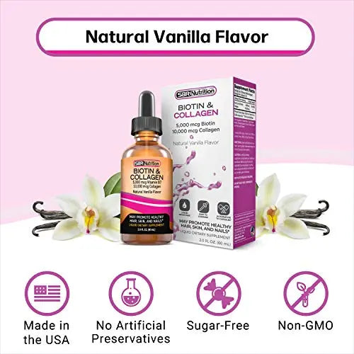 SBR Nutrition Biotin and Collagen Liquid Drops Daily Food Supplement, Vitamins SBR Nutrition Au supplements
