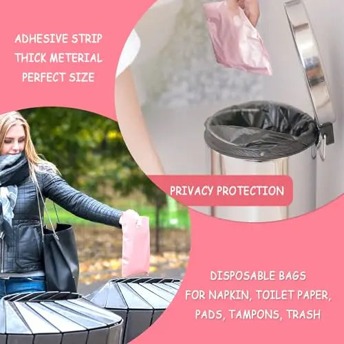 400 pcs Sanitary Napkin Disposal Bags, Feminine Personal Disposal Bags, Pink Feminine Hygiene Disposal HQSLsund Au supplements