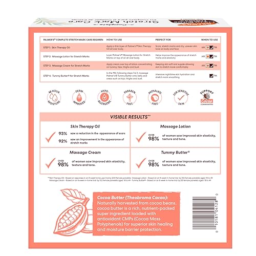 Palmer's Cocoa Butter Formula Pregnancy Skin Care Kit for Stretch Marks and Scars, Dermatologist Approved