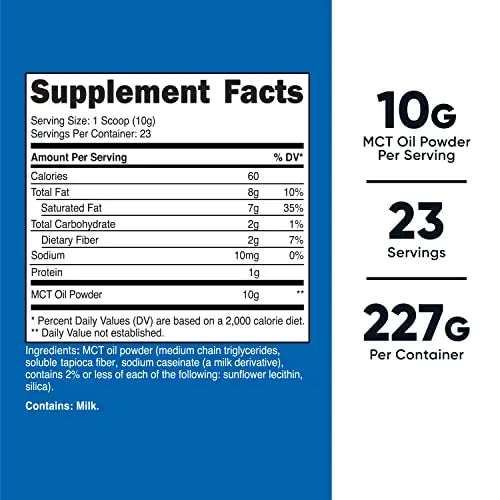 Nutricost Premium MCT Oil Powder .5LBS - Best For Keto, Ketosis, and Ketogenic Diets Nutricost Au supplements