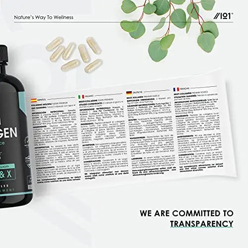Multi Collagen Protein Capsules - Types I, II, III, V & X - Wild Caught Marine, Grass Fed Bovine, Eggshell & Free-Range Chicken Collagen Powder Revive Naturals Au supplements