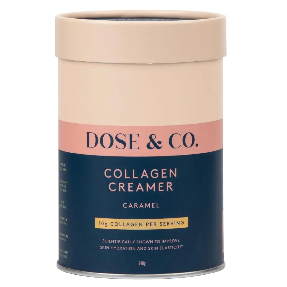 Dose & Co Collagen Creamer in Caramel Flavour - 340g Powder Supplement DOSE & CO Au supplements