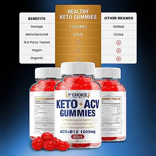 (2 Pack) 1st Choice Keto ACV Weight Loss Gummies Keto First Choice ACV Advanced Formula Rillvo Au supplements