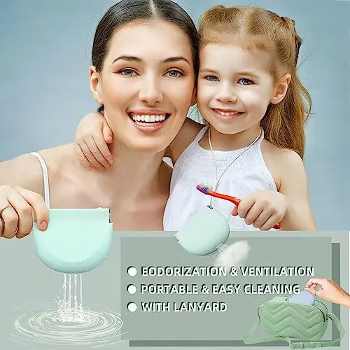 2 Pack Silicone Retainer Case with Lanyard Soft Slim Cute Aligner Case Holder Dental Thin onbuwws Au supplements