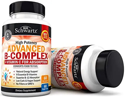 Vitamin B Complex with Vitamin C for Maximum Absorption - Methylcobalamin b12 BioSchwartz Au supplements