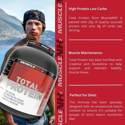 Muscle Nh2 Total Protein, Whey Protein Powder with Creatine Monohydrate and Glutamine Muscle Growth MuscleNh2 Au supplements