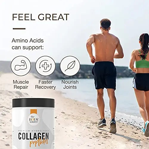 The Body Source Premium Hydrolysed Collagen Powder – 400g Unflavoured Bovine Collagen The Body Source Au supplements