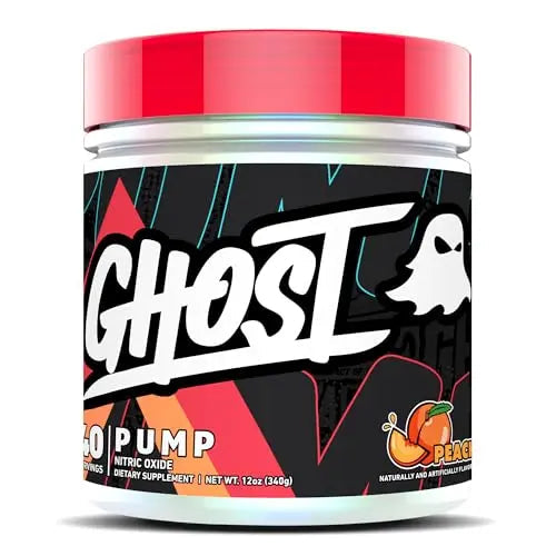 GHOST Pump Nitric Oxide Powder, Peach - 40 Servings - Sugar-Free & Stim-Free Pre GHOST Au supplements