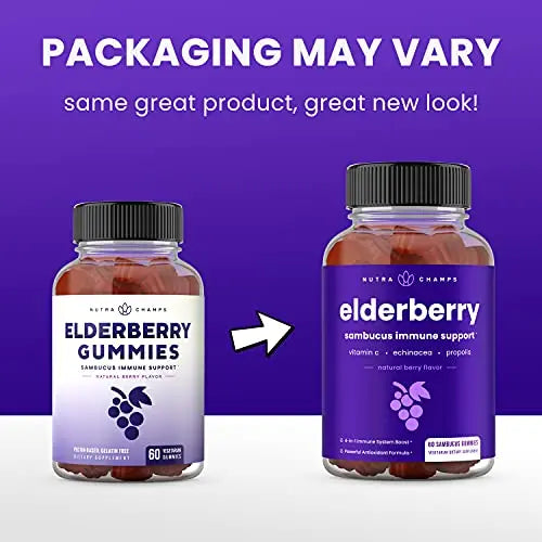 Elderberry Gummies | Sambucus Elderberry Gummies for Adults & Kids | Vitamin C NutraChamps Au supplements