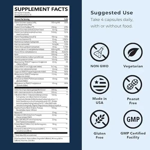 LifeSeasons Men's Multivitamin – High Potency with 21 Vitamins & Minerals, PureWay-C®, NAD+, Active B-Vitamins, TRAACS® Chelates LifeSeasons Au supplements