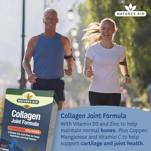 Natures Aid Collagen Joint Formula with Vitamin C, Copper and Manganese, Cartilage and Joint Health, 60 Capsules natures aid Au supplements
