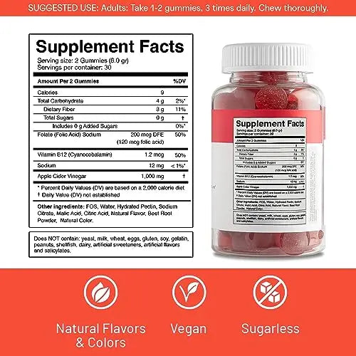 Sacred Roots Sugar-Free, Apple Cider Vinegar Gummies, 60 Gummies – Supports Healthy Sacred Roots Au supplements