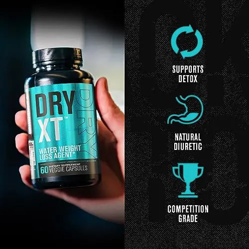 Dry-XT Water Weight Loss Diuretic Pills - Natural Supplement for Reducing Water Retention Jacked Factory Au supplements