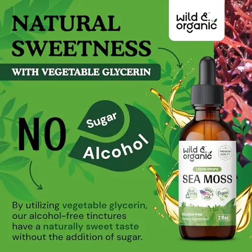 Sea Moss - Organic Sea Moss Liquid Drops - Irish Sea Moss Supplement - Seamoss Wild & Organic Au supplements