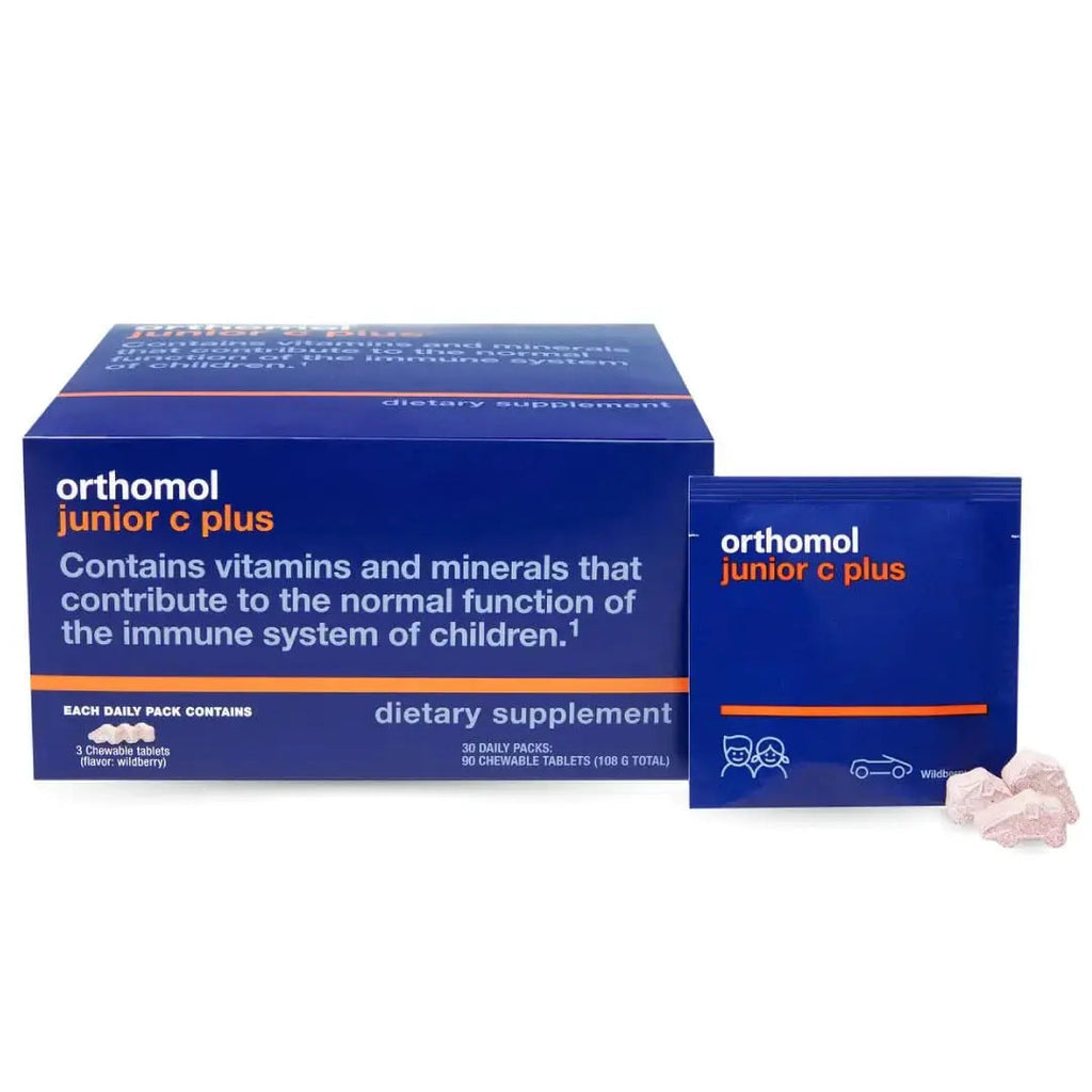 Orthomol Immun Junior C Plus, Kid's Multivitamin, Wildberry Flavor, 30-Day Supply Orthomol Au supplements