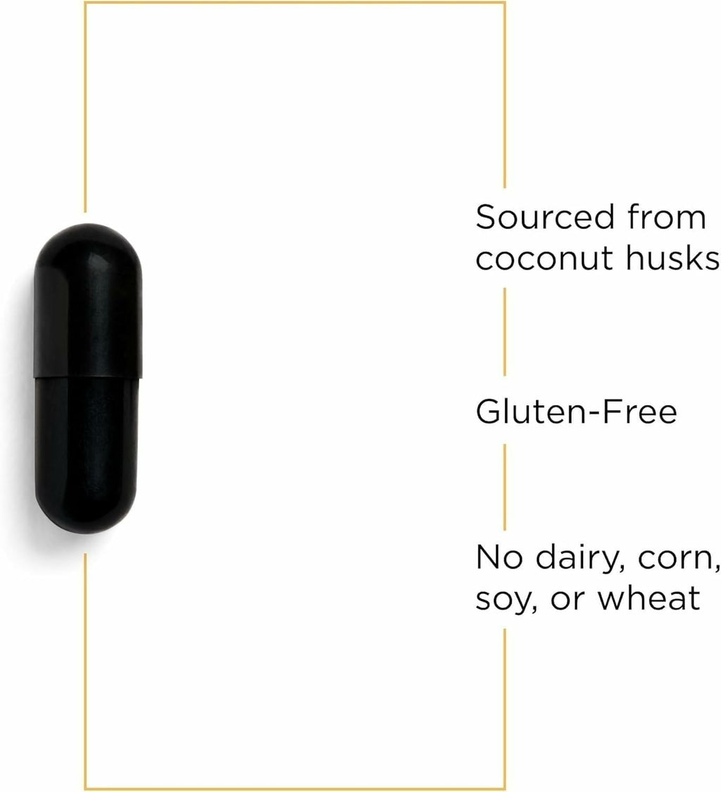 Integrative Therapeutics Activated Charcoal - Digestive & Gut Health Supplement - Effective Gastrointestinal Support - Gluten-Free & Dairy-Free