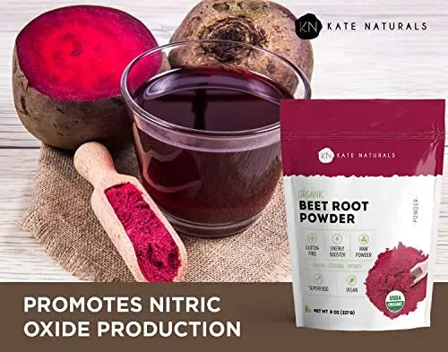 Kate Naturals Beet Root Powder for Baking & Smoothies (8oz) USDA Organic Beetroot Powder Kate Naturals Au supplements