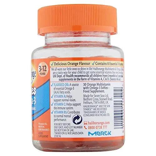Haliborange Kids Vitamins Omega-3 and Multivitamin Orange Softies 30s Haliborange Au supplements