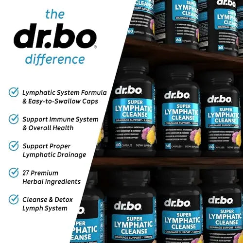 Lymphatic Support Herbal Supplement with Echinacea & Ginger - For Lymph Drainage & Detox DR. BO Au supplements